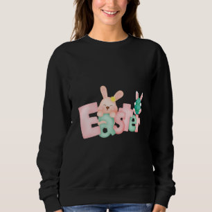 Happy Easter Wishes - Funny Bunny Kisses Sweatshirt