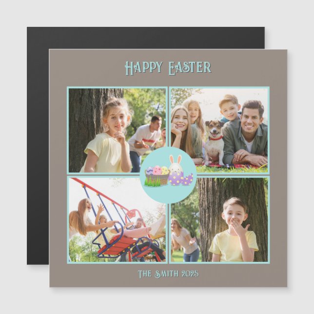 Happy Easter Wishes Magnetic Card (Front/Back)