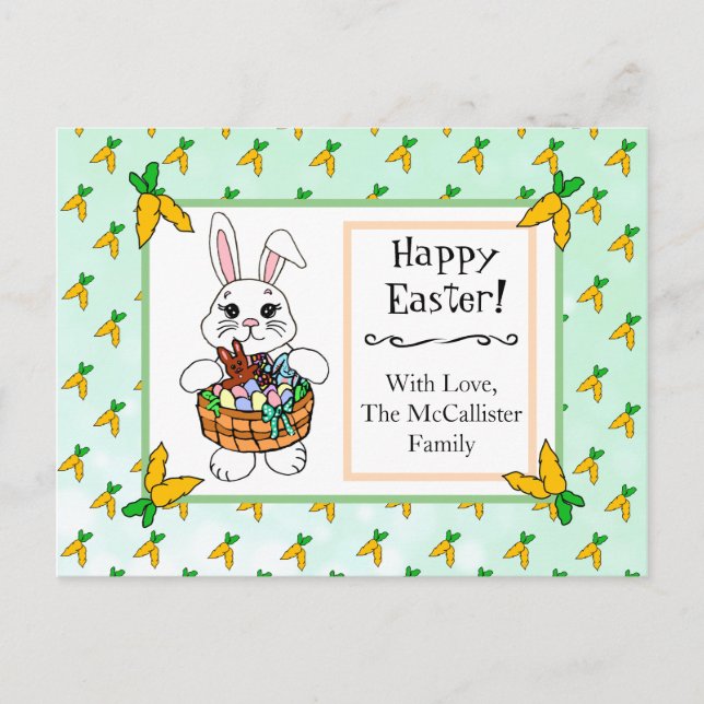 Happy Easter Wishes  Personalised Postcard (Front)