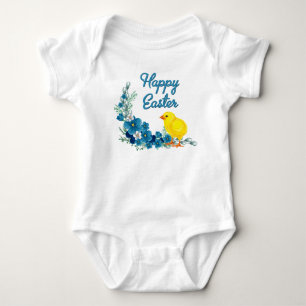 Happy Easter With Baby Chick Bodysuit