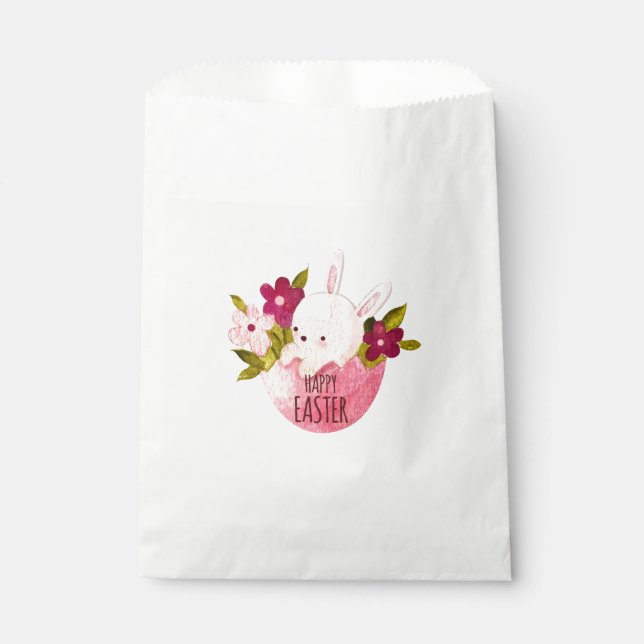 Happy Easter with Easter Bunny Favour Bags (Front)