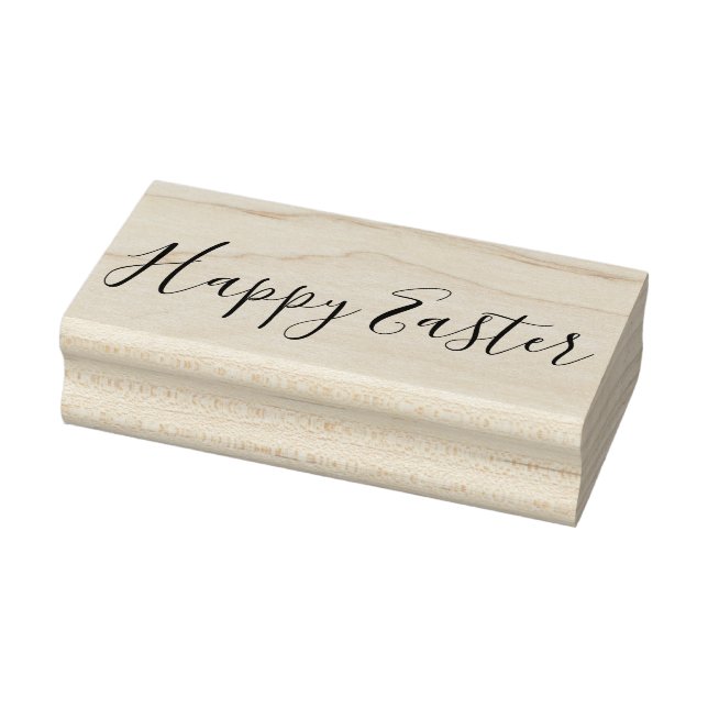 Happy Easter - Wooden Rubber Stamp (Stamp)