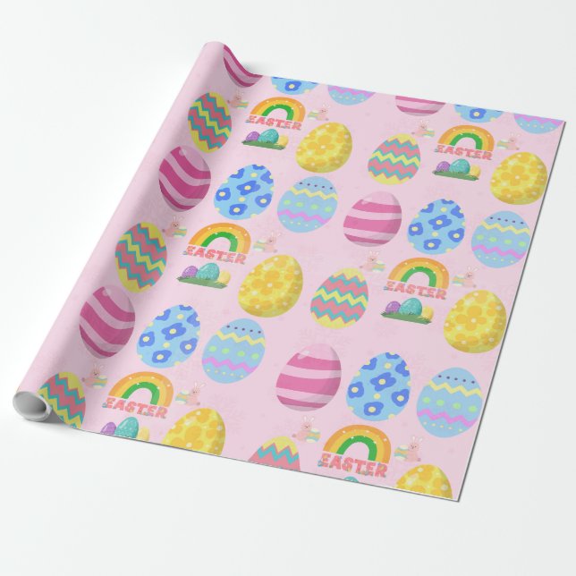 Happy Easter Wrapping Paper (Unrolled)