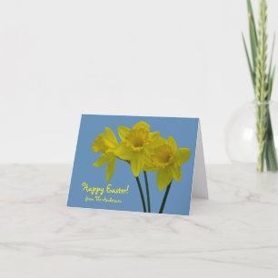 "Happy Easter" Yellow Daffodils Greeting card