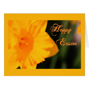 Happy Easter Yellow Spring Daffodil Flower
