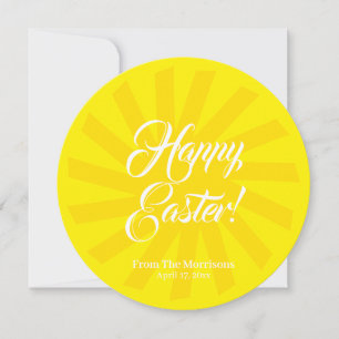 Happy Easter yellow sun custom cheerful cute card