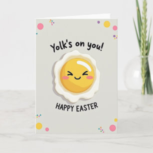 Happy Easter Yolk Humor Card
