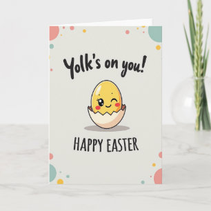 Happy Easter Yolk Joke Card