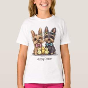 Happy Easter Yorkshire Terrier Dogs T-Shirt