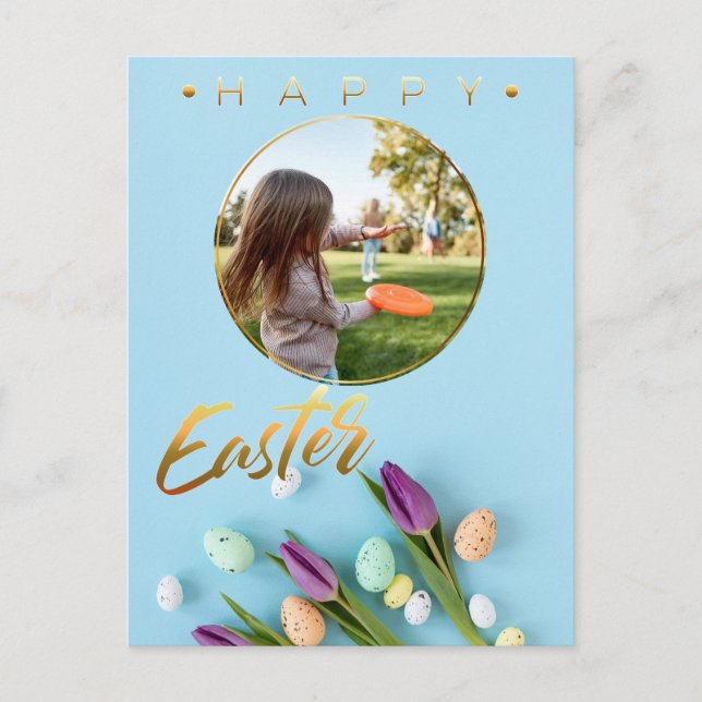 Happy Easter Your photo Personalise Postcard (Front)