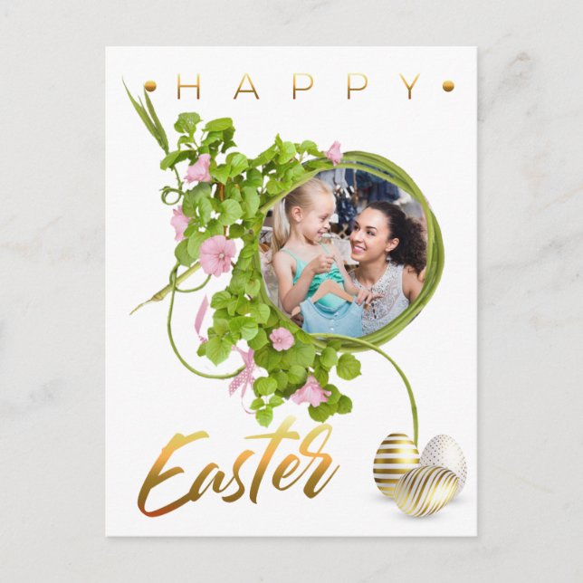 Happy Easter. Your photo. Personalise. Postcard (Front)