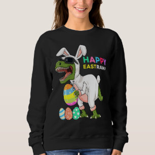 Happy EastRawr Bunny T-rex Dinosaur Easter 2022 Co Sweatshirt