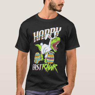 Happy Eastrawr Cute Trex Dinosaur Easter Bunny Egg T-Shirt
