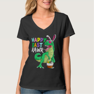 Happy Eastrawr Dinosaur Bunny  Kids Boys Rex Easte T-Shirt