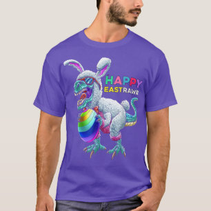 Happy EastRawr Dinosaur Easter Bunny Dinosaur Egg T-Shirt