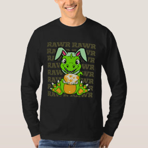 Happy Eastrawr Easter Bunny Dinosaur Eggs Basket S T-Shirt