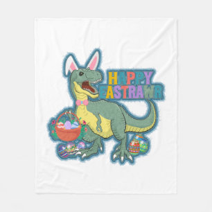 Happy Eastrawr Easter Dinosaurs Dino Fleece Blanket