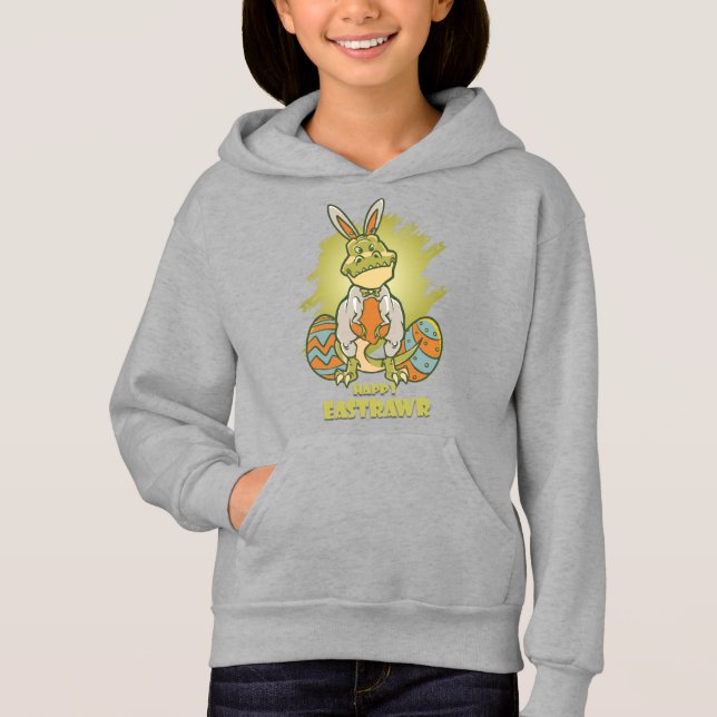Happy Eastrawr | Kids Pullover Hoodie (Front)