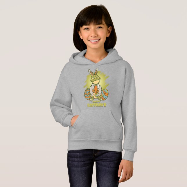 Happy Eastrawr | Kids Pullover Hoodie (Front Full)