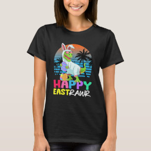Happy Eastrawr  Rex Dinosaur Easter Bunny Egg Kids T-Shirt