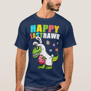 Happy Eastrawr T Re Dinosaur Easter Bunny Egg Kid T-Shirt