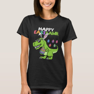Happy Eastrawr T Rex Dinosaur Easter Bunny Egg Boy T-Shirt