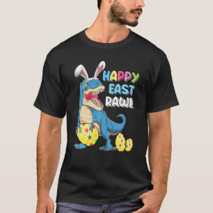 Happy Eastrawr T Rex Dinosaur Easter Bunny Egg Cos T-Shirt