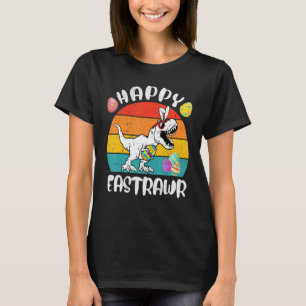 Happy Eastrawr T Rex Dinosaur Easter Bunny Egg Cos T-Shirt