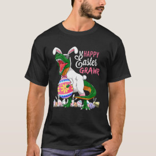 Happy Eastrawr T Rex Dinosaur Easter Bunny Egg Cos T-Shirt