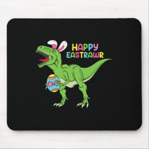 Happy Eastrawr T Rex Easter Bunny Dinosaur Eggs Bo Mouse Pad