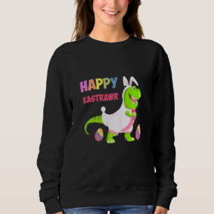 Happy Eastrawr T Rex Kids Dinosaur Easter Bunny E Sweatshirt