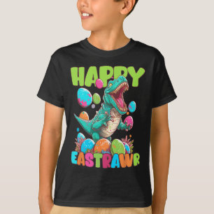 Happy Eastrawr Toddler Boya Kids T-rex Easter Dino T-Shirt