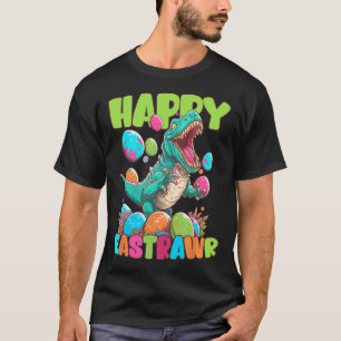 Happy Eastrawr Toddler Boya Kids T-rex Easter Dino T-Shirt