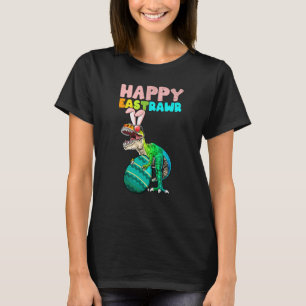Happy Eastrawr Trex Easter Bunny Egg Dinosaur Kids T-Shirt
