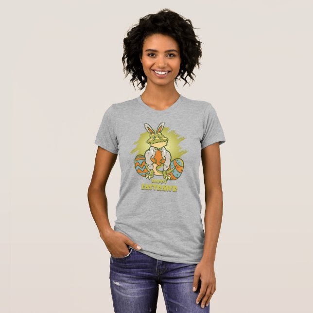 Happy Eastrawr | Women's Slim Fit T-Shirt (Front Full)