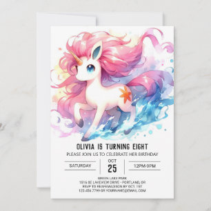 Happy Editable Horse Birthday Invitation