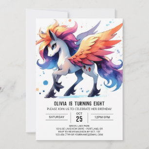 Happy Editable Horse Birthday Invitation