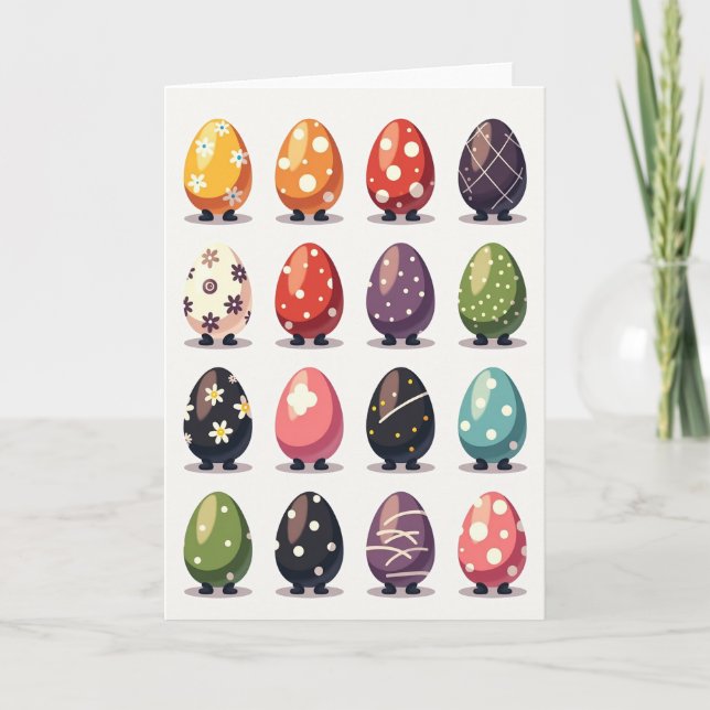 Happy Egg Friends Greeting Card (Front)