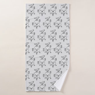 Happy Egg with Bird and Flowers Bath Towel Set