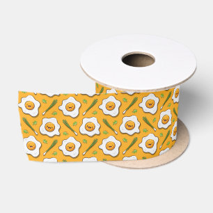 Happy Eggs Breakfast Satin Ribbon