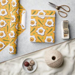 Happy Eggs Breakfast Wrapping Paper