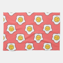 Happy Eggy Cute Kitchen Towel