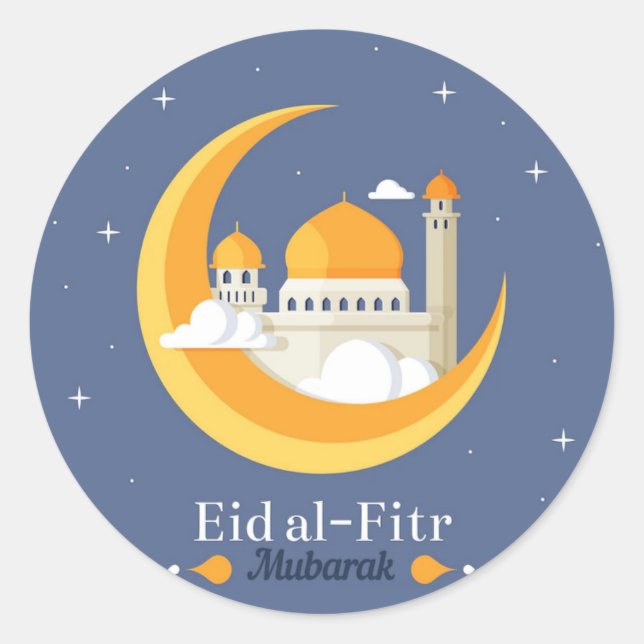  Happy Eid Al Fitr  Classic Round Sticker (Front)