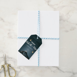 Happy Eid Al Fitr Mosque Lantern Night Art Gift Tags