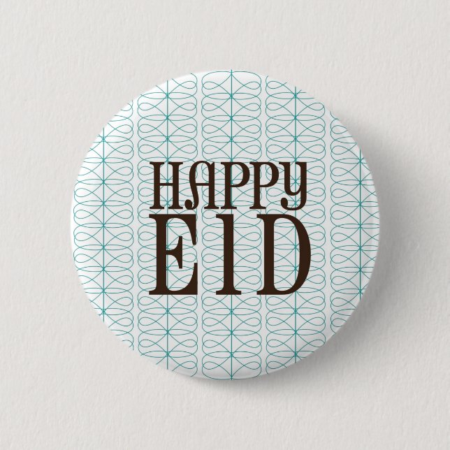 Happy Eid Flair 6 Cm Round Badge (Front)