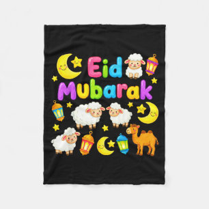 Happy eid mubarak for muslim kids eid al fitr_al fleece blanket