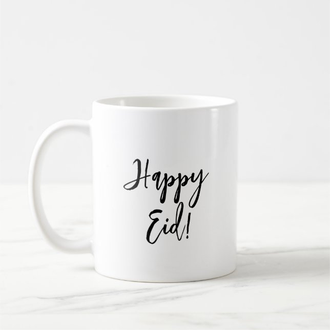 Happy Eid Simple Minimalist Coffee Mug (Left)