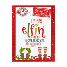 Happy Elfin’ Good Time Holiday Card