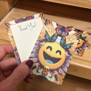 Happy Emoji Butterfly Hippie Product Insert Thanks