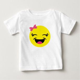 Happy Emoji Girl Baby T-Shirt